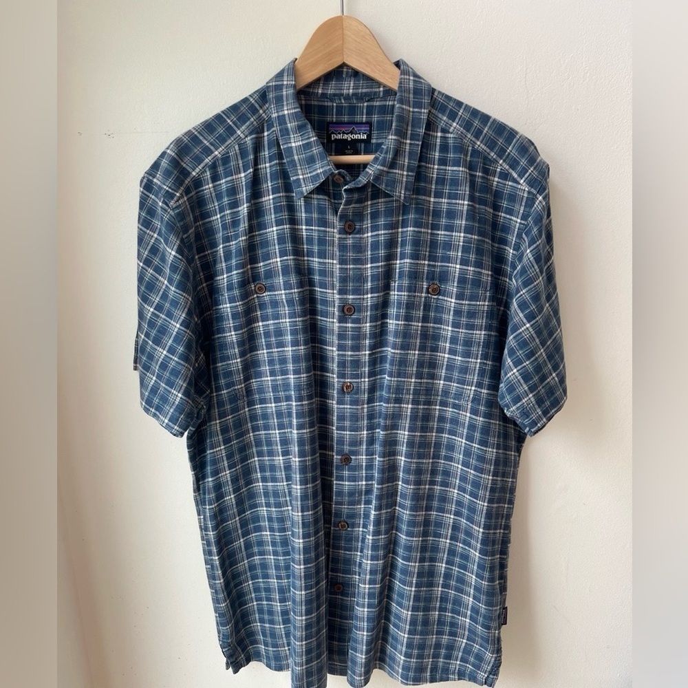 Patagonia Men's Casual Hemp Organic Cotton Blend Outdoor Camp Shirt Size large